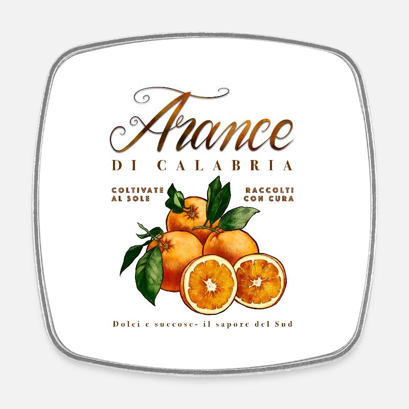 Oranges de Calabre - Magnet carré - blanc