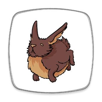 Hare - Square fridge magnet - white - Front