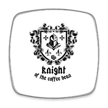 Knight of coffee - Viereckiger Kühlschrankmagnet - Weiß - Vorne