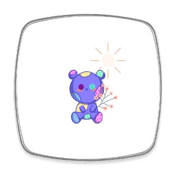 Good Morning Sunshine - Square fridge magnet - white - Front