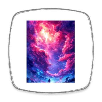 Magical Sunset - Square fridge magnet - white - Front