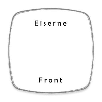 Eiserne Front - Drei Pfeile - Square fridge magnet - white - Front