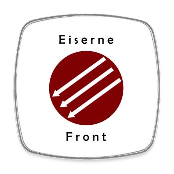 Eiserne Fron - Drei Pfeile - Viereckiger Kühlschrankmagnet - Weiß - Vorne
