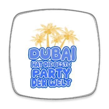 Vacances Dubaï - Magnet carré - blanc - Devant