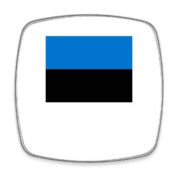Estonia - Square fridge magnet - white - Front