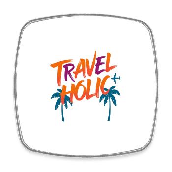 Travel Vacation Freedom Gift - Square fridge magnet - white - Front