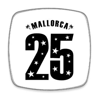 Mallorca 25 -Trikot 2025 - Viereckiger Kühlschrankmagnet - Weiß - Vorne