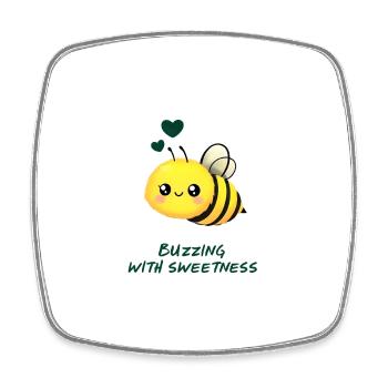 Bee Kids Saying Gift - Square fridge magnet - white - Front