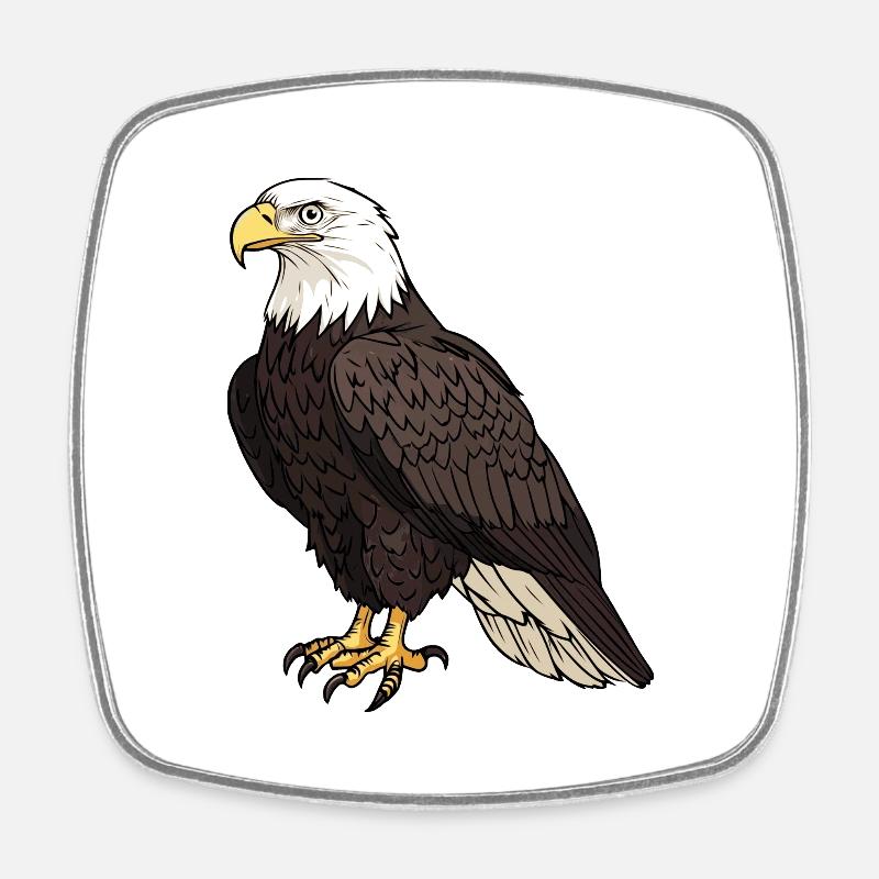 Eagle - Square fridge magnet - white