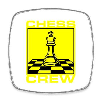 Schach Crew Verein - Viereckiger Kühlschrankmagnet - Weiß - Vorne