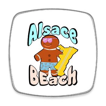 Der Strand des Elsass - Viereckiger Kühlschrankmagnet - Weiß - Vorne