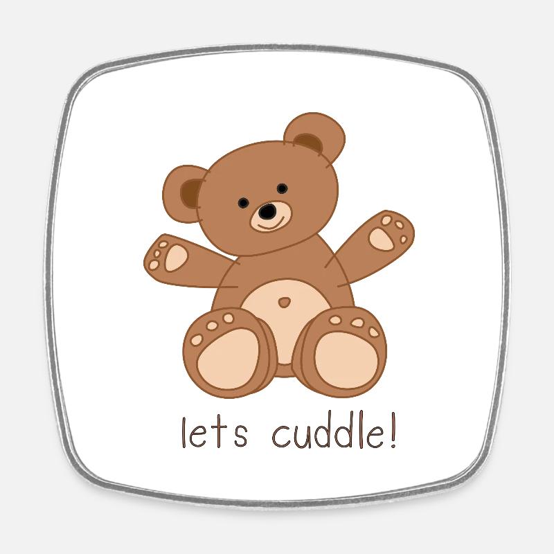 CUDDLE - Viereckiger Kühlschrankmagnet - Weiß