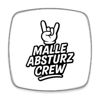 Malle Absturz Crew - Viereckiger Kühlschrankmagnet - Weiß - Vorne