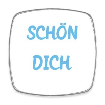 Schön dass es dich gibt - Viereckiger Kühlschrankmagnet - Weiß - Vorne