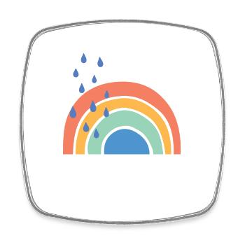 Pas de pluie Pas d’arcs-en-ciel - Magnet carré - blanc - Devant