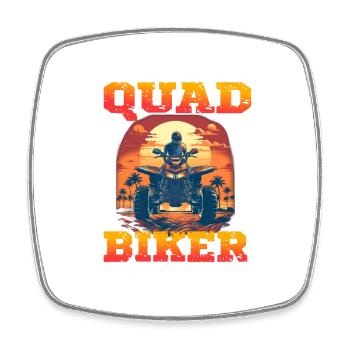 Quad Biker für einen Quadbiker Quad Fahrer - Viereckiger Kühlschrankmagnet - Weiß - Vorne