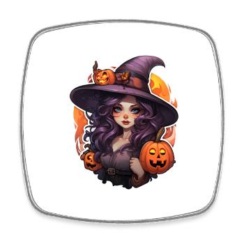 Sorcière d’Halloween 3 - Magnet carré - blanc - Devant
