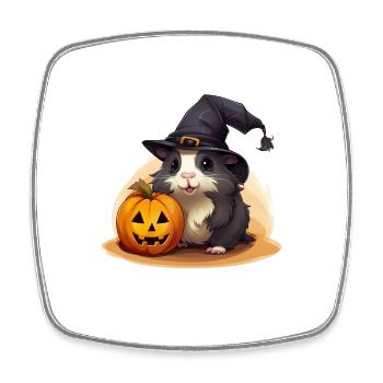 Meerschweinchen Halloween Kostüm - Viereckiger Kühlschrankmagnet - Weiß - Vorne