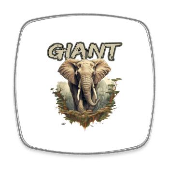 Elefant Gigant Safari - Viereckiger Kühlschrankmagnet - Weiß - Vorne