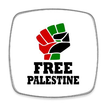 Free palestine - Square fridge magnet - white - Front