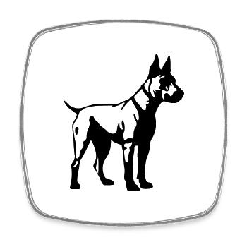 Bull Terrier Dog - Square fridge magnet - white - Front