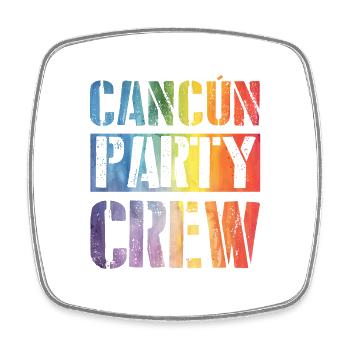 Équipe de fête de Cancun - Magnet carré - blanc - Devant