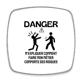 m'expliquer comment faire mon métier - Magnet carré - blanc - Devant
