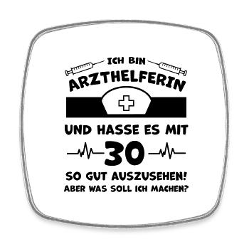 Arzthelferin Glückwunsch Geschenkidee - Viereckiger Kühlschrankmagnet - Weiß - Vorne