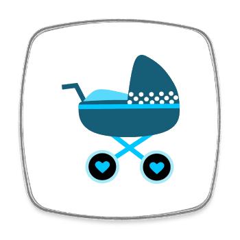 Baby Birth 2025 Gift Gift Idea - Square fridge magnet - white - Front