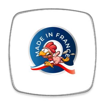 MADE IN FRANCE - Magnet carré - blanc - Devant