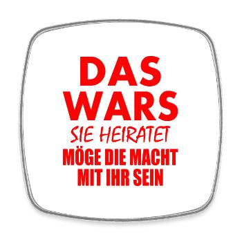 Das wars sie heiratet - Viereckiger Kühlschrankmagnet - Weiß - Vorne