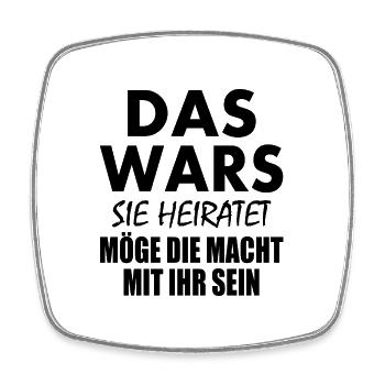 Das wars sie heiratet - Viereckiger Kühlschrankmagnet - Weiß - Vorne