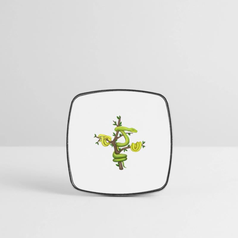 The Green Python - Tree Python Square fridge magnet