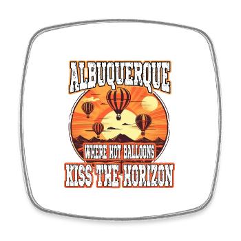 Albuquerque Ballon New Mexico Heißluftballon - Viereckiger Kühlschrankmagnet - Weiß - Vorne