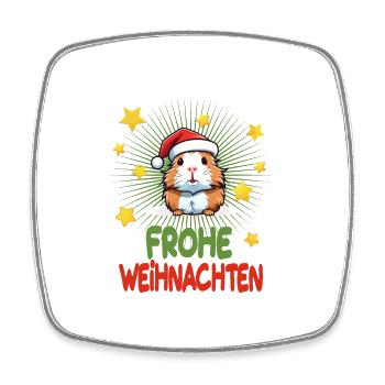 Meerschwein Weihnacht Nikolaus - Viereckiger Kühlschrankmagnet - Weiß - Vorne