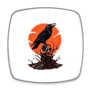 Gothik Okkult Satan Gotik Schwarze Szene Wicca - Viereckiger Kühlschrankmagnet - Weiß - Vorne