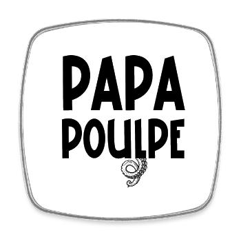 papa poulpe - Magnet carré - blanc - Devant