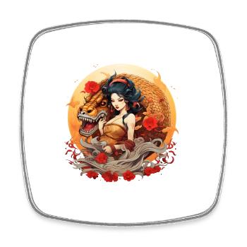 Japan Tradition Japanisch Kultur Frau - Viereckiger Kühlschrankmagnet - Weiß - Vorne