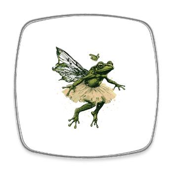 Ballett Frosch Märchen Amphibie Fantasie Tier - Viereckiger Kühlschrankmagnet - Weiß - Vorne