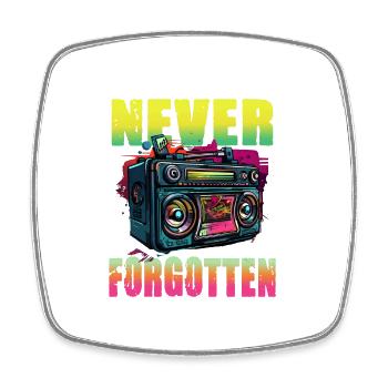 Vintage Boombox Retro Radio 80er 90er Jahre - Viereckiger Kühlschrankmagnet - Weiß - Vorne