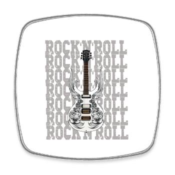 Rock and Roll Guitar Wings - Viereckiger Kühlschrankmagnet - Weiß - Vorne