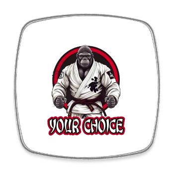 Kampfsport Gorilla BJJ Kämpfer Jiu-Jitsu Training - Viereckiger Kühlschrankmagnet - Weiß - Vorne