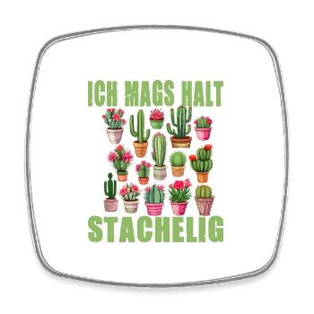 Ich mags halt stachelig - Viereckiger Kühlschrankmagnet - Weiß - Vorne