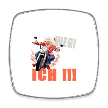 Aus dem Weg Hier Komm Ich Oma - Viereckiger Kühlschrankmagnet - Weiß - Vorne