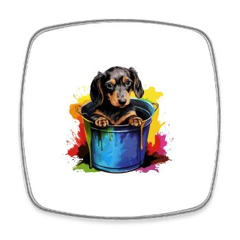 Dackel Hund für einen Hundebesitzer Dackel - Viereckiger Kühlschrankmagnet - Weiß - Vorne