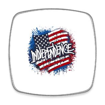 Patriotischer Unabhängigkeitstag für Patrioten - Viereckiger Kühlschrankmagnet - Weiß - Vorne