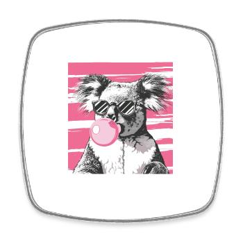 Koala mit Sonnenbrille Bubblegum für einen - Viereckiger Kühlschrankmagnet - Weiß - Vorne