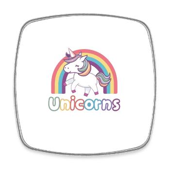Kinder Einhorn Regenbogen Magisches Einhorn für - Viereckiger Kühlschrankmagnet - Weiß - Vorne