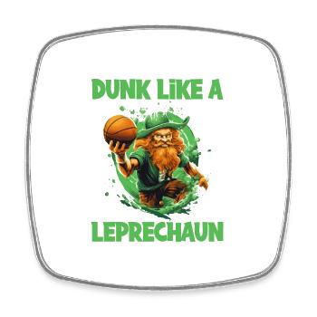 Dunk Like A Leprechaun Basketball - Viereckiger Kühlschrankmagnet - Weiß - Vorne