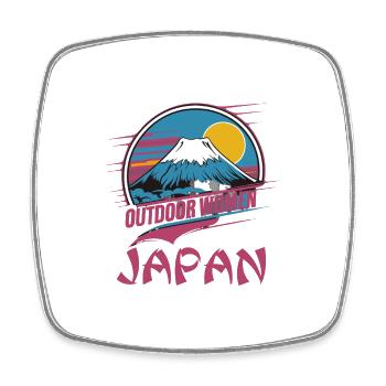 Outdoor Frauen Japan Berg Sonnenaufgang - Viereckiger Kühlschrankmagnet - Weiß - Vorne